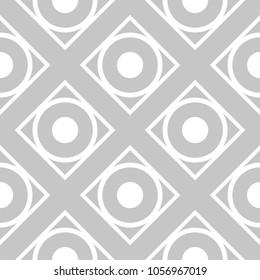 Gray and white geometric print. Seamless pattern for web, textile and wallpapers