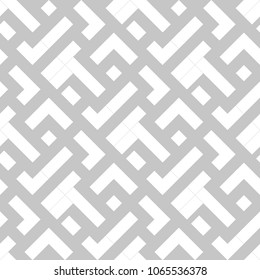 Gray and white geometric print. Seamless pattern for web, textile and wallpapers