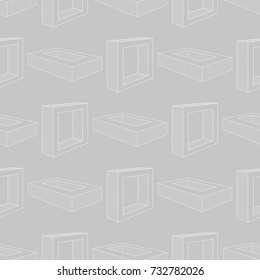 Gray and white geometric print. Seamless pattern for web, textile and wallpapers