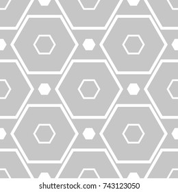Gray and white geometric print. Seamless pattern for web, textile and wallpapers
