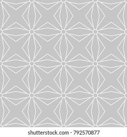 Gray and white geometric print. Seamless pattern for web, textile and wallpapers