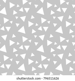 Gray and white geometric print. Seamless pattern for web, textile and wallpapers