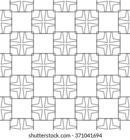 Gray and white geometric seamless pattern, abstract background, vector.