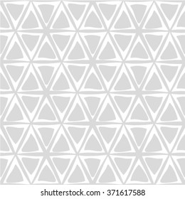 Gray and white geometric seamless pattern with triangle, abstract background, vector.