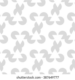 Gray and white geometric seamless pattern with triangle, abstract background, vector.