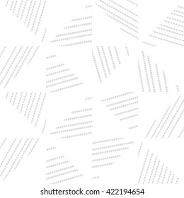 Gray and white geometric seamless pattern with triangle, abstract background, vector.
