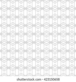 Gray and white geometric seamless pattern, abstract background, vector