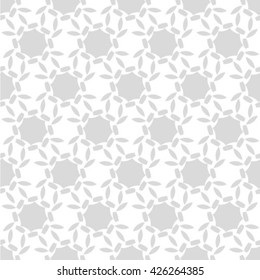 Gray and white geometric seamless pattern in modern stylish. Abstract background. Vector seamless pattern.