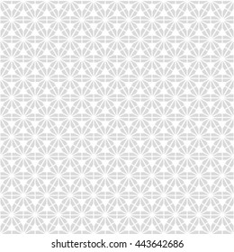 Gray and white geometric seamless pattern with triangle, abstract background, vector.