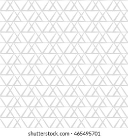 Gray and white geometric seamless pattern with triangle, abstract background, vector.