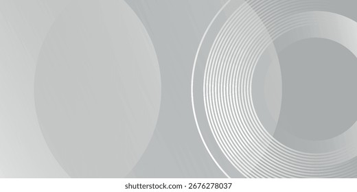 Gray and white gradient background with dynamic geometric lines. Modern abstract background, futuristic graphics. Vector illustration. EPS. 3