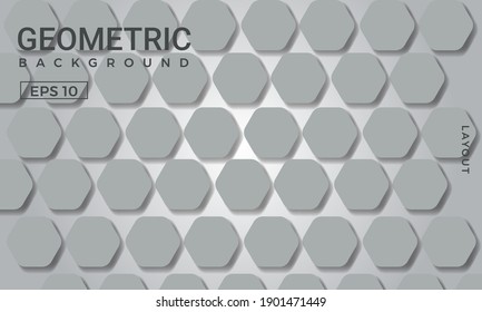 Gray and white gradient geometric background. Perfect for copybook brochures, school books, Notebook paper, presentation, magazine template.