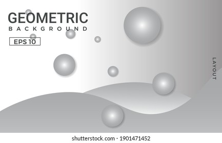 Gray and white gradient geometric background. Perfect for copybook brochures, school books, Notebook paper, presentation, magazine template.