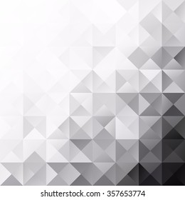 Gray White Grid Mosaic Background, Creative Design Templates