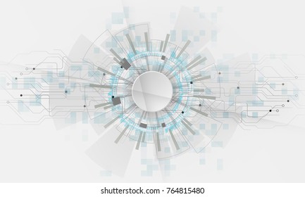 gray & white light abstract technological digital background concept elements. illustration Vector design