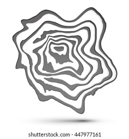 Gray and white marble style abstract vector shape