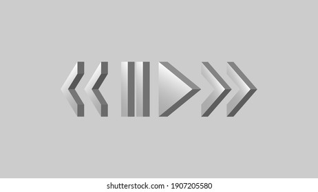 gray and white music background bottons, isometria style, steel texture