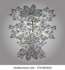 Gray, white and neutral on colors. Seamless Abstract Retro Background Design. Vector. Tender fabric pattern. Pattern.