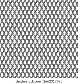 Gray with White Outline Twisted Rope Lattice Pattern on White Background