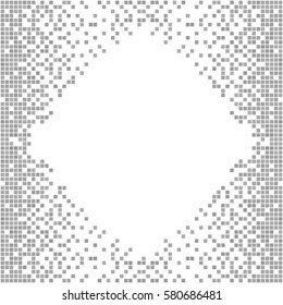 Gray and white pixel background.  Abstract hi tech vector Illustration. Modern technology design. Digital art.