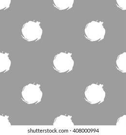 Gray and white polka dots background. Vector polka dot seamless pattern. Abstract modern background with hand drawn circle elements. Vintage cute wallpaper. Simple design