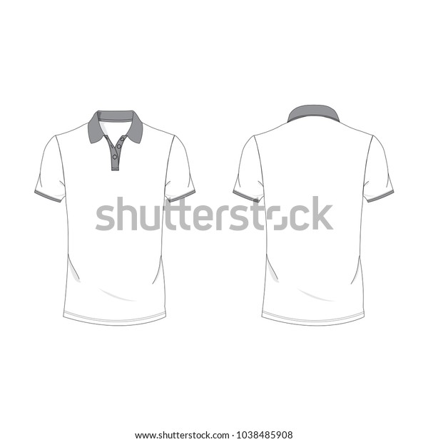 Gray White Polo Tshirt Template Using Stock Vector (Royalty Free ...