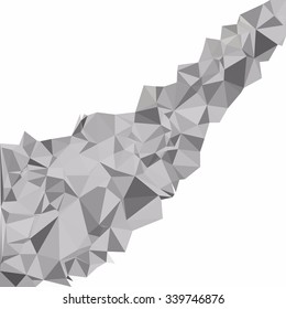 Gray White Polygonal Background, Creative Design Templates