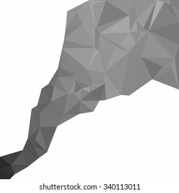Gray White Polygonal Background, Creative Design Templates