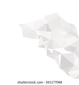 Gray White Polygonal Background, Creative Design Templates