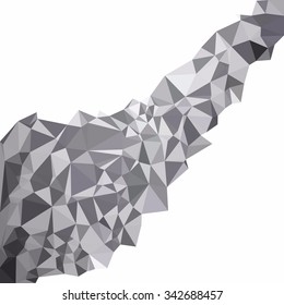 Gray White Polygonal Background, Creative Design Templates