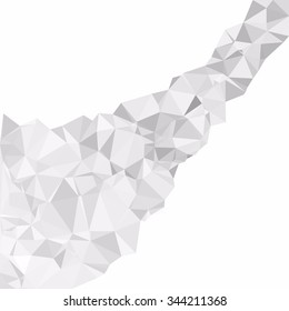 Gray White Polygonal Background, Creative Design Templates
