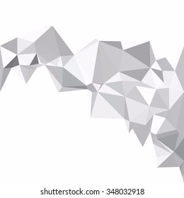 Gray White Polygonal Background, Creative Design Templates