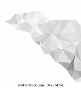 Gray White Polygonal Background, Creative Design Templates