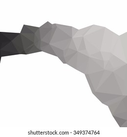 Gray White Polygonal Background, Creative Design Templates