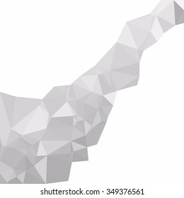 Gray White Polygonal Background, Creative Design Templates