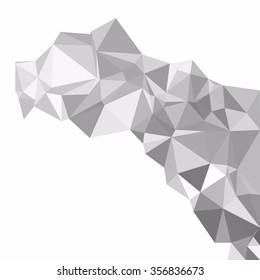 Gray White Polygonal Background, Creative Design Templates