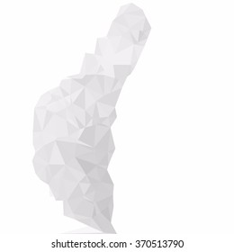 Gray White Polygonal Background, Creative Design Templates