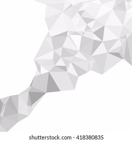 Gray White Polygonal Background, Creative Design Templates