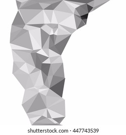 Gray White Polygonal Background, Creative Design Templates