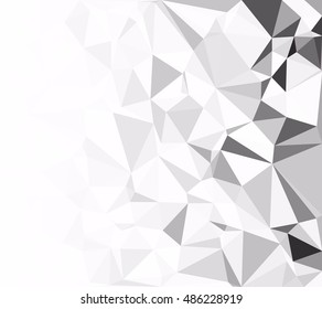 Gray White Polygonal Background, Creative Design Templates