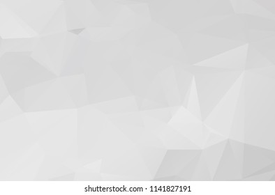 Gray White polygonal illustration, which consist of triangles. Geometric background in Origami style with gradient. Triangular design for your business.