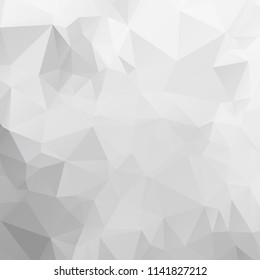 Gray White polygonal illustration, which consist of triangles. Geometric background in Origami style with gradient. Triangular design for your business.