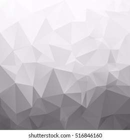 Gray White Polygonal Mosaic Background, Creative Design Templates