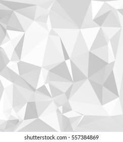 Gray White Polygonal Mosaic Background, Creative Design Templates