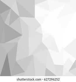 Gray white polygonal space. Geometric background with mesh of triangles.