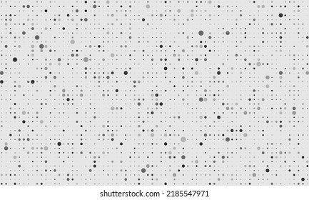 Gray white random dots vector background, creative design templates.