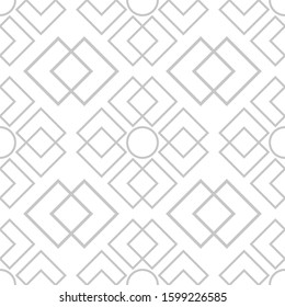 Gray and white seamless background. Geometric seamless pattern. Vector illustration