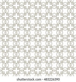 Gray and white seamless geometric line pattern, monochrome graphic background.
