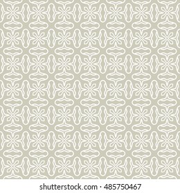 Gray and white seamless geometric pattern, repeating texture. Seamless line background. Contemporary graphic design, ethnic arabic, indian, turkish monochrome ornament.