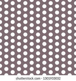 Gray and white seamless polka dot pattern background. 